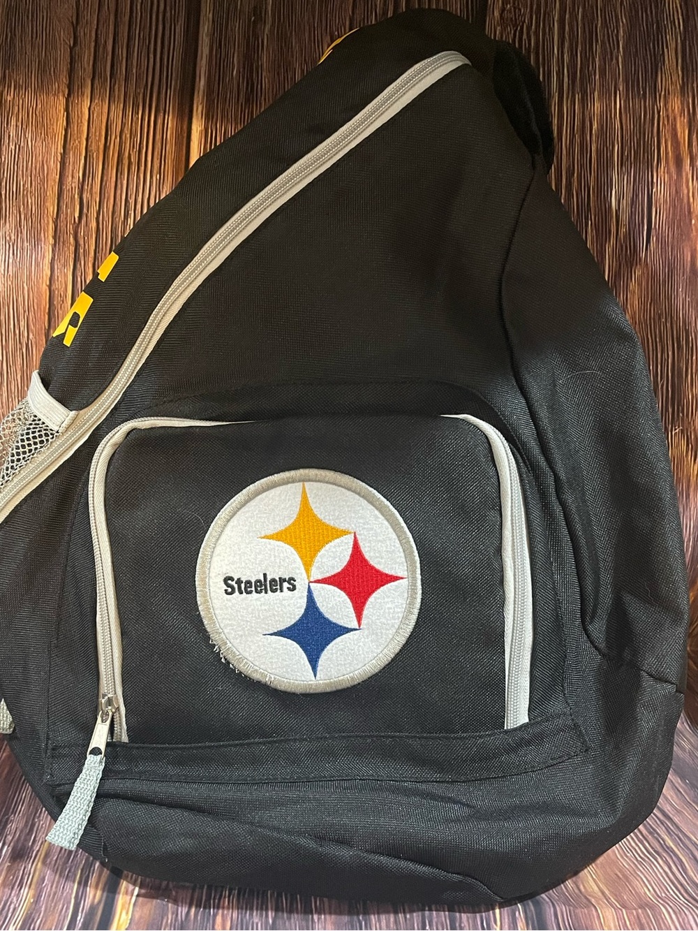 Pittsburgh Steelers Cross Body Bag Black Yellow NFL Preloved Fan Read
